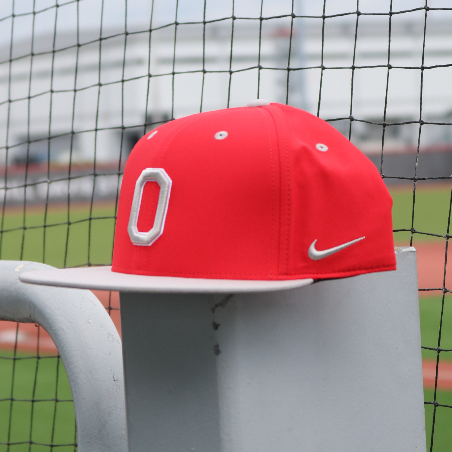 Ohio State Buckeyes On Field Baseball Red Hat - Front Left