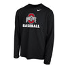 Youth Ohio State Buckeyes Baseball Black Long Sleeve T-Shirt