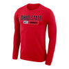 Ohio State Buckeyes Ice Hockey Scarlet Dri-FIT Legend Long Sleeve T-Shirt