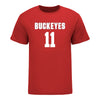 Ohio State Buckeyes Women's Lacrosse Student Athlete #11 Nicole Ferrara T-Shirt