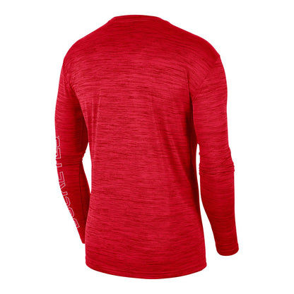 Ohio State Buckeyes Nike Velocity Legend Red Long Sleeve Shirt - Back View