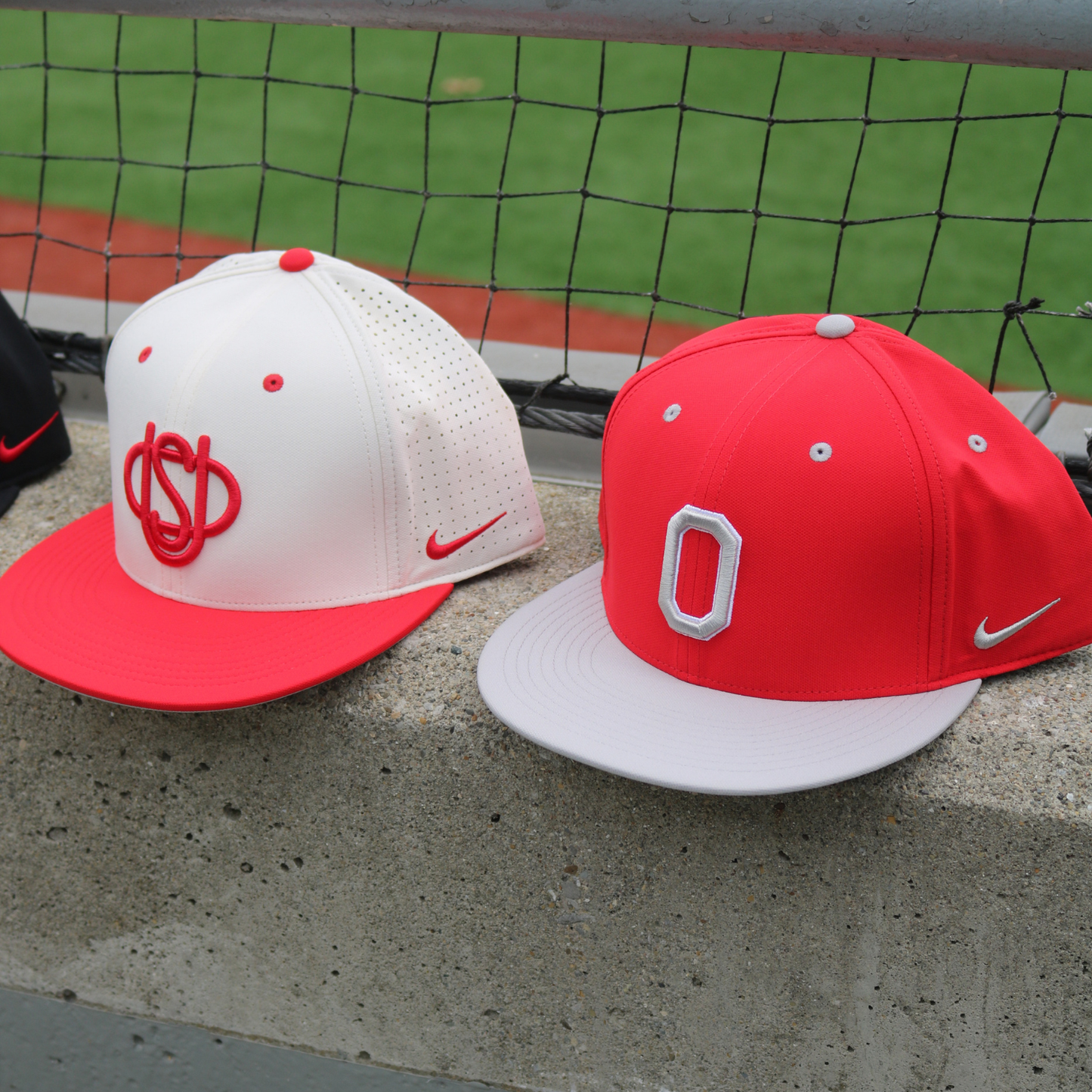 Ohio State Buckeyes On Field Baseball Hat - Red and White Fronts