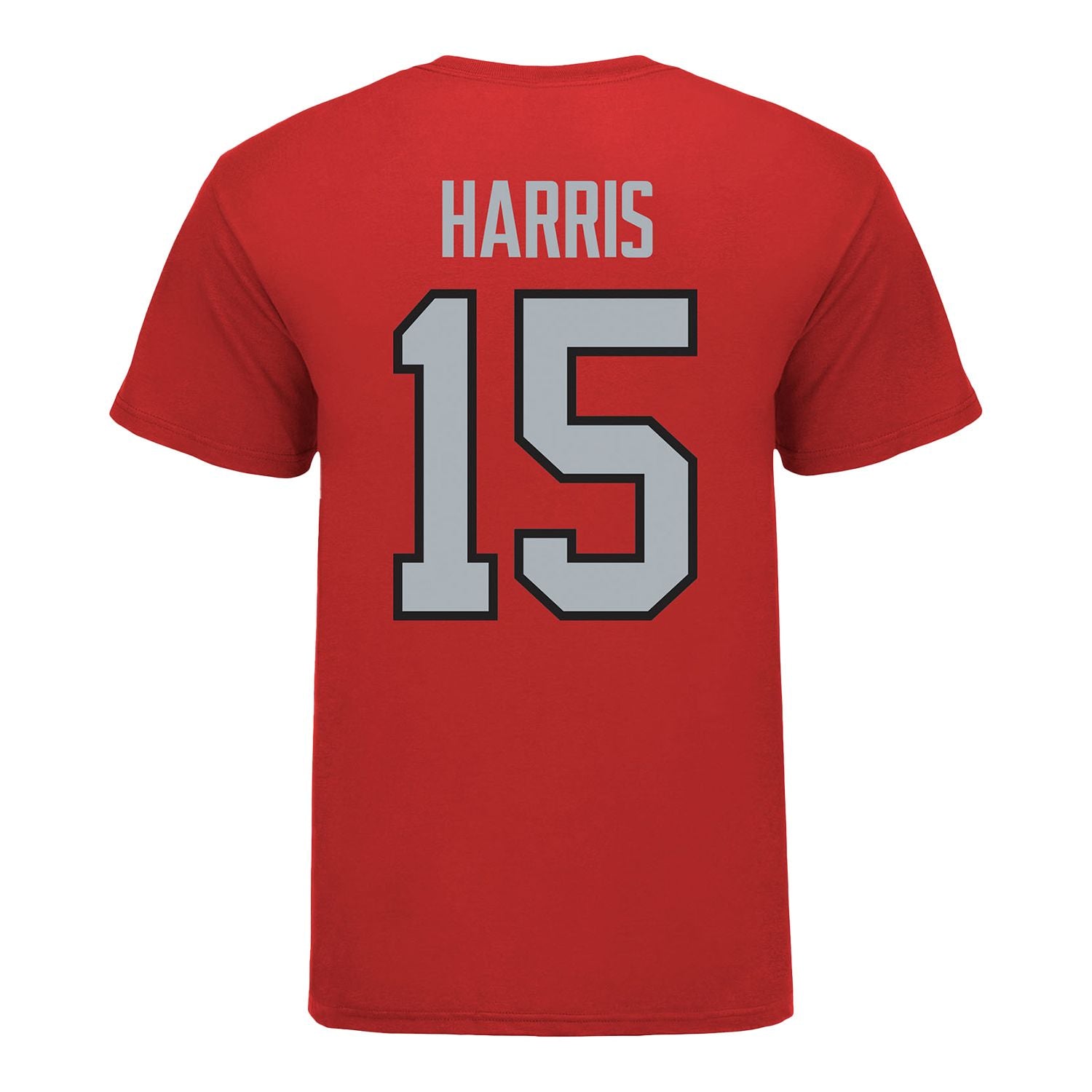 Ohio State Buckeyes Men's Volleyball Student Athlete T-Shirt #15 Hudson Harris In Scarlet - Back View