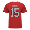 Ohio State Buckeyes Men's Volleyball Student Athlete T-Shirt #15 Hudson Harris In Scarlet - Back View