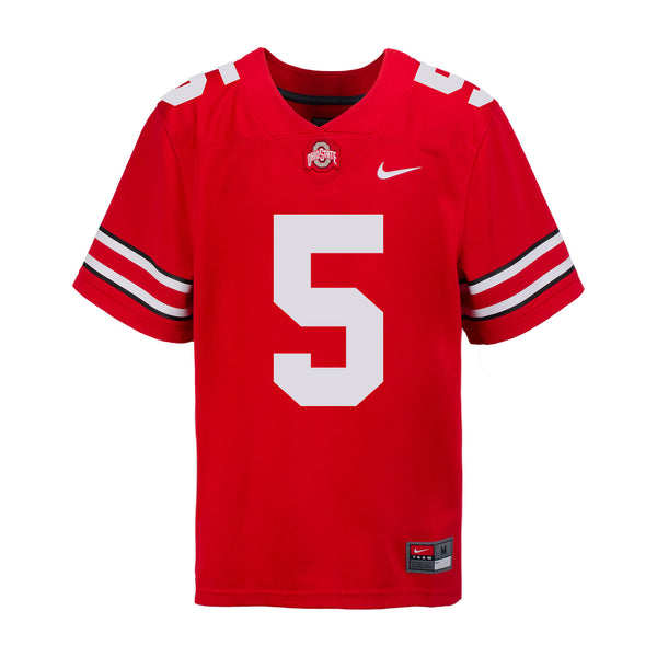 Ohio State Buckeyes Nike #5 Dallan Hayden Student Athlete Scarlet Football Jersey - In Scarlet - Front View