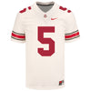 Ohio State Buckeyes Nike #5 Dallan Hayden Student Athlete White Football Jersey - In White - Front View