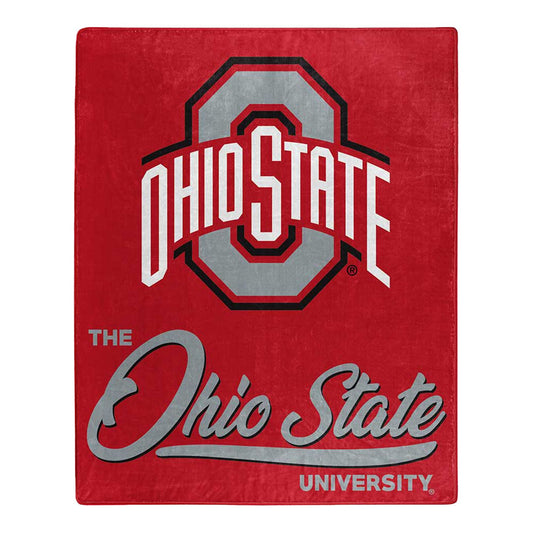 Ohio State Buckeyes 50" x 60" Signature Blanket in Scarlet - Top View