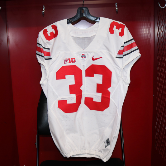 Ohio State Buckeyes Locker Room Authentic White Jersey - #30-79 - Front