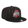 Ohio State Buckeyes Vintage Pinstripe Black Adjustable Hat - Angled Right View