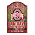 Ohio State Buckeyes Fan Cave Wood Sign 11"X17" - Front View