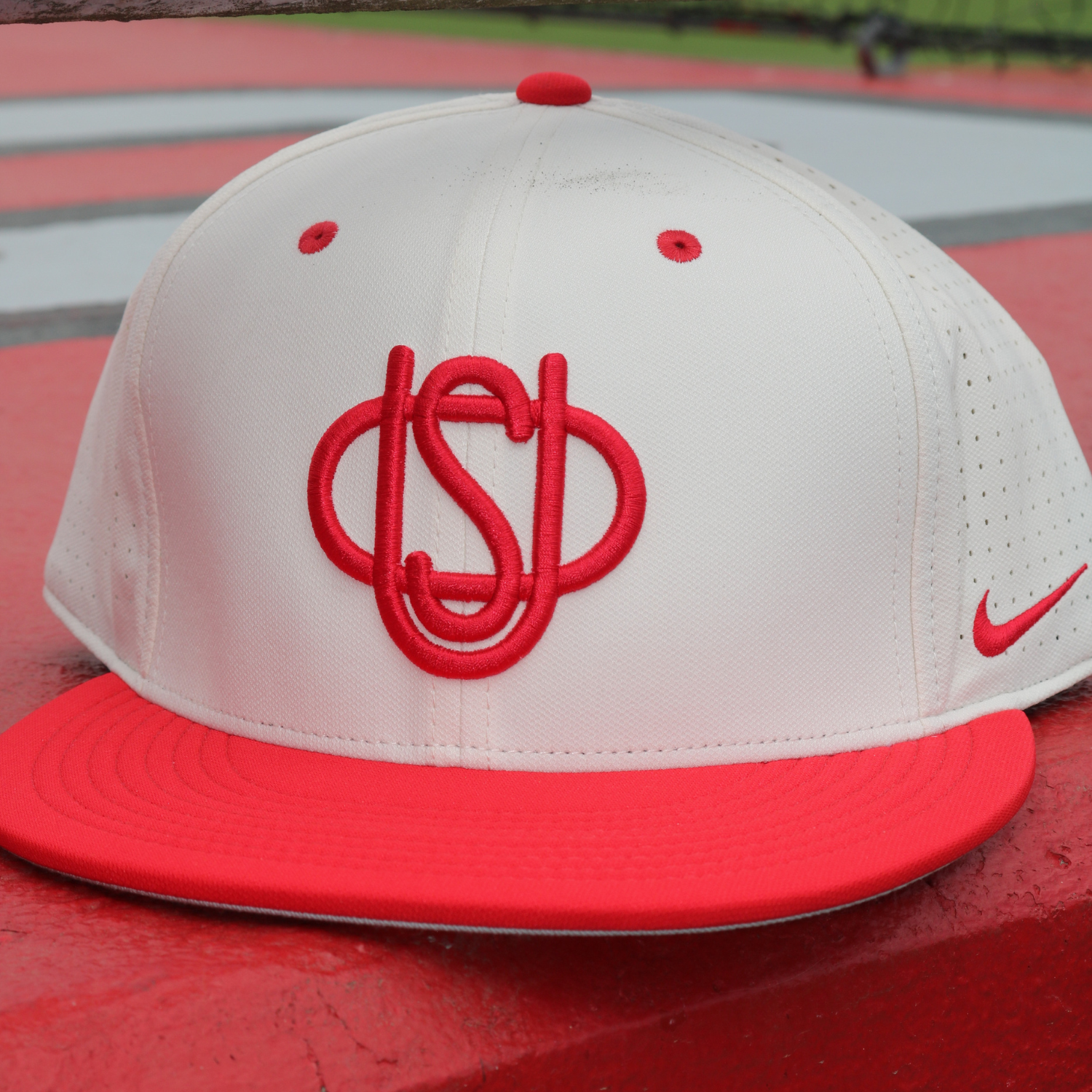 Ohio State Buckeyes On Field Baseball Throwback Hat - Front