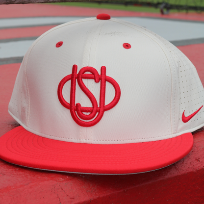 Ohio State Buckeyes On Field Baseball Throwback Hat - Front