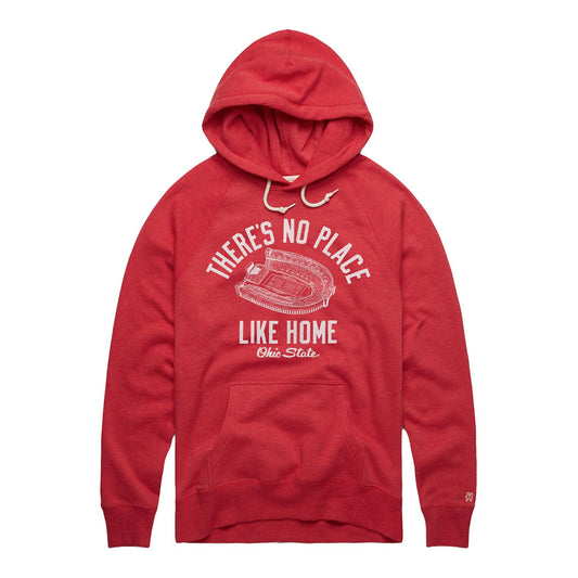 Ohio State Buckeyes There's No Place Like Home Red Hooded Sweatshirt - Front View