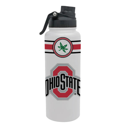Ohio State Buckeyes Striped Logo 34oz Tumbler - Front