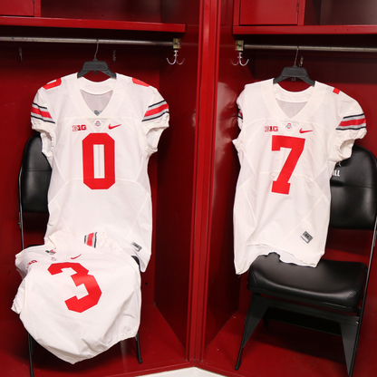 Ohio State Buckeyes Locker Room Authentic White Jersey - #0-29 - Multi