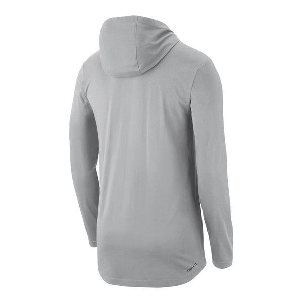 Ohio State Buckeyes Nike Dri-Fit Hoodie Long Sleeve T-Shirt in Gray - Back View