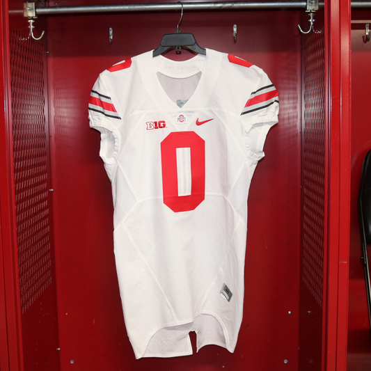 Ohio State Buckeyes Locker Room Authentic White Jersey - #0-29 - Front