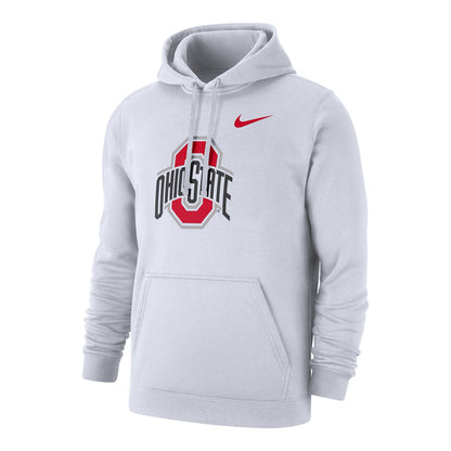 Ohio State Buckeyes Nike Club Fleece White Hoodie