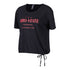 Ladies Ohio State Buckeyes Drawstring Cinch T-Shirt - In Black - Front View