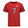 Ohio State Buckeyes Men's Volleyball Student Athlete T-Shirt #7 Jacob Pasteur In Scarlet - Front View