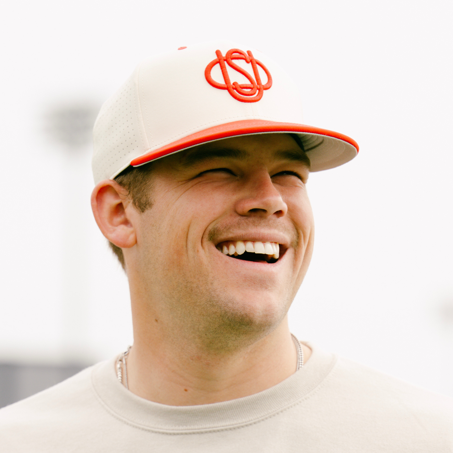 Ohio State Buckeyes On Field Baseball Throwback Hat - Modeled Front Right