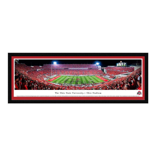 Ohio State "Script Ohio" at Ohio Stadium Select Framed Panorama - Front View