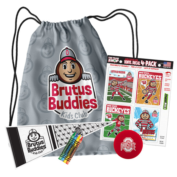 Ohio State Brutus Buddies Kids Club - In Gray - Front View
