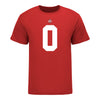 Ohio State Buckeyes #0 Xavier Johnson Student Athlete Football T-Shirt - In Scarlet - Front View