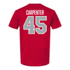 Ohio State Buckeyes Baseball Student Athlete T-Shirt #45 Will Carpenter - Back View