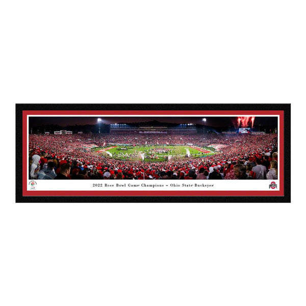 Ohio State Buckeyes Single Mat Frame Rose Bowl Champs Panorama - Front View