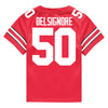 Ohio State Buckeyes Nike #50 Alec DelSignore Student Athlete Scarlet Football Jersey - Back View