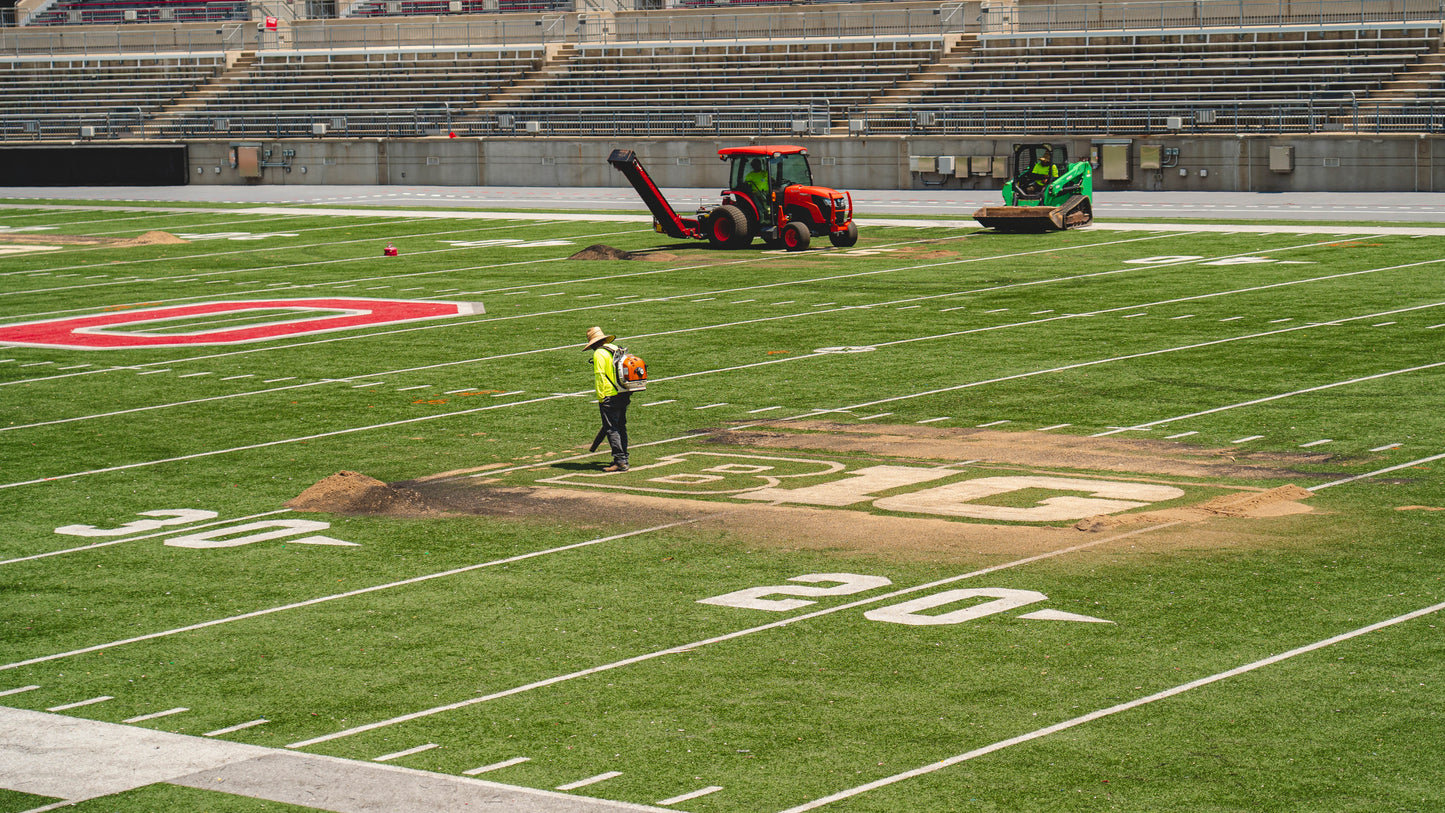 Ohio Stadium Official "B" BIG10 12'x15' ft Turf Cutout