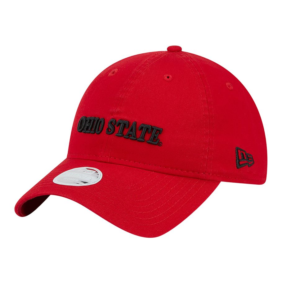 Ladies Ohio State Buckeyes Shoutout Scarlet Adjustable Hat - In Scarlet - Angled Left View