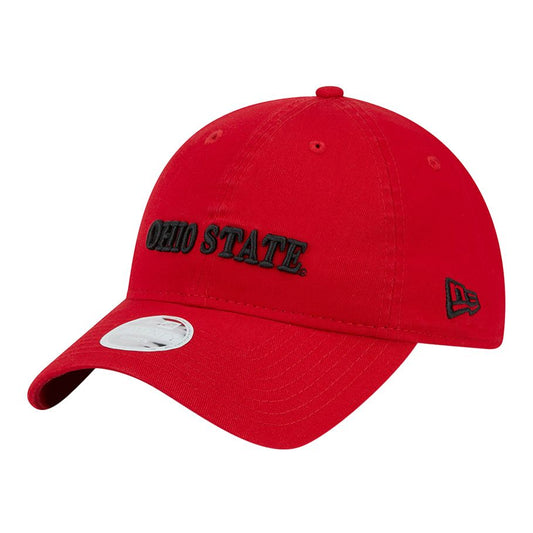 Ladies Ohio State Buckeyes Shoutout Scarlet Adjustable Hat - In Scarlet - Angled Left View