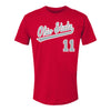Ohio State Buckeyes Baseball Student Athlete T-Shirt #11 Gavin DeVooght - Front View