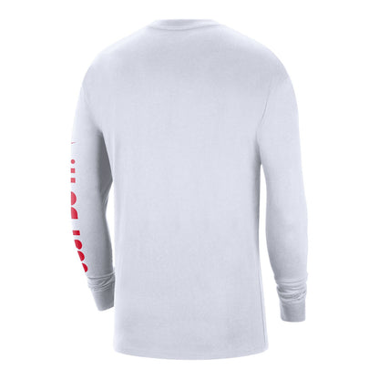 Ohio State Buckeyes Nike Max 90 Heritage Long Sleeve Shirt in White - Front View