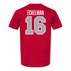 Ohio State Buckeyes Baseball Student Athlete T-Shirt #16 Mason Eckelman - Back View