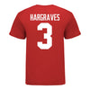 Ohio State Buckeyes Women's Lacrosse Student Athlete #3 Annie Hargraves T-Shirt In Scarlet - Back View