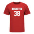 Ohio State Buckeyes Men's Lacrosse Student Athlete #38 Greg Langermeier T-Shirt In Scarlet - Front View