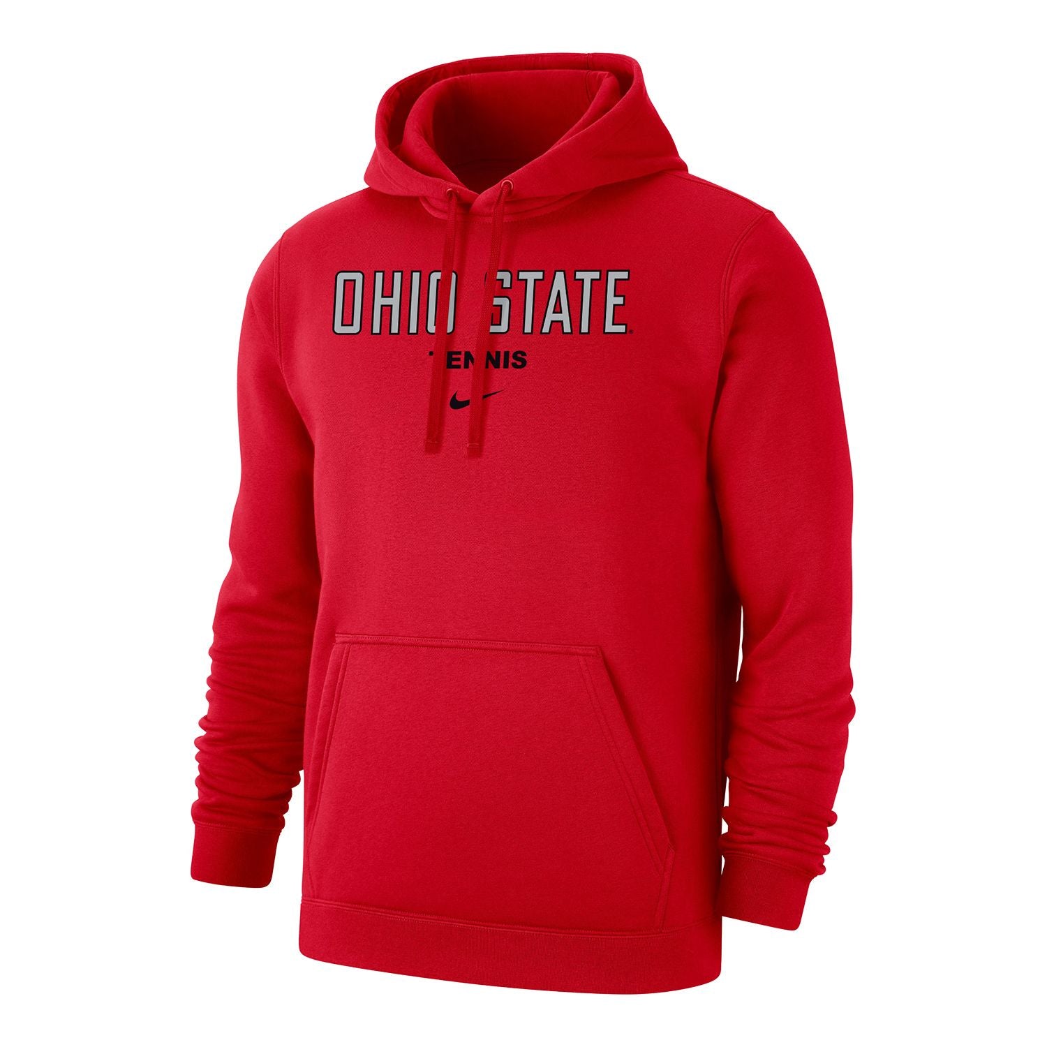 Ohio State Buckeyes Nike Club Fleece Tennis Scarlet Hood - Front View