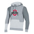 Ohio State Buckeyes Super Fan Distressed Patchwork Hooded Sweatshirt - Front View