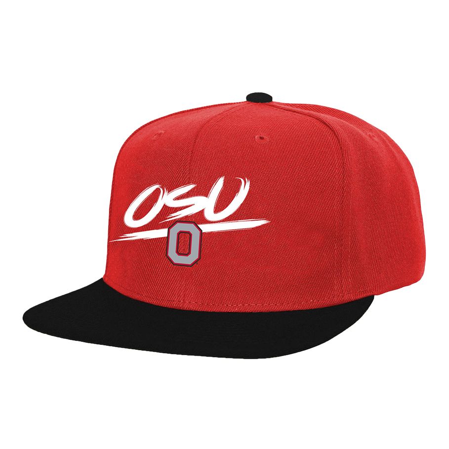 Ohio State Buckeyes Transcript Snapback Hat - Front View