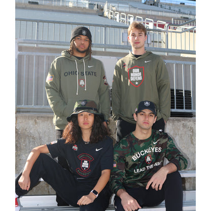 Ohio State Buckeyes Nike Our Honor Defend Camo Long Sleeve T-Shirt - Lifestyle Front View 3