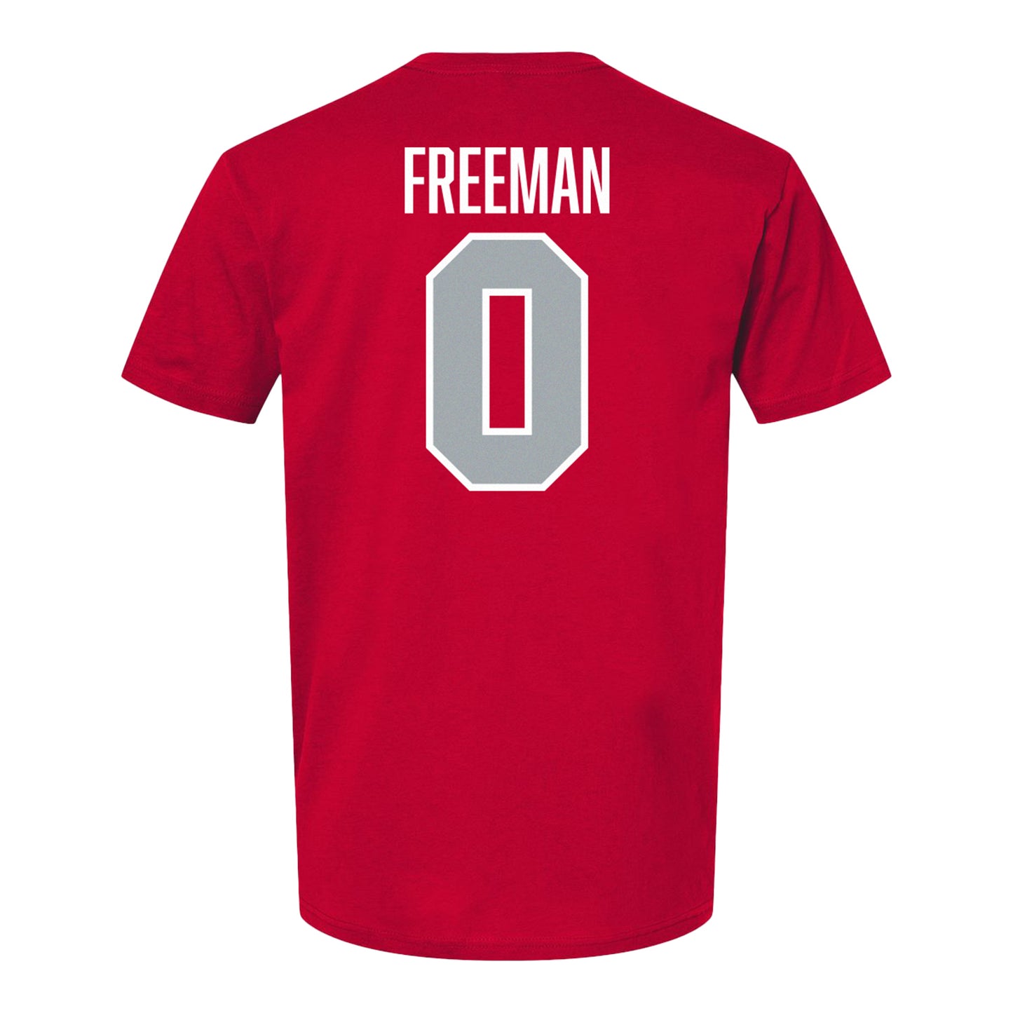 Ohio State Buckeyes Baseball Student Athlete T-Shirt #0 Zach Freeman - Back View