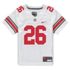Ohio State Buckeyes Nike #26 Cedrick Hawkins Student Athlete White Football Jersey - In Scarlet - Front View