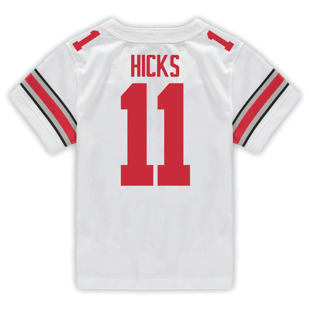 Ohio State Buckeyes Nike #3 Miyan Williams Student Athlete White Football Jersey / 2X-Large