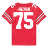 Ohio State Buckeyes Nike #75 Carson Hinzman Student Athlete Scarlet Football Jersey - In Scarlet - Back View