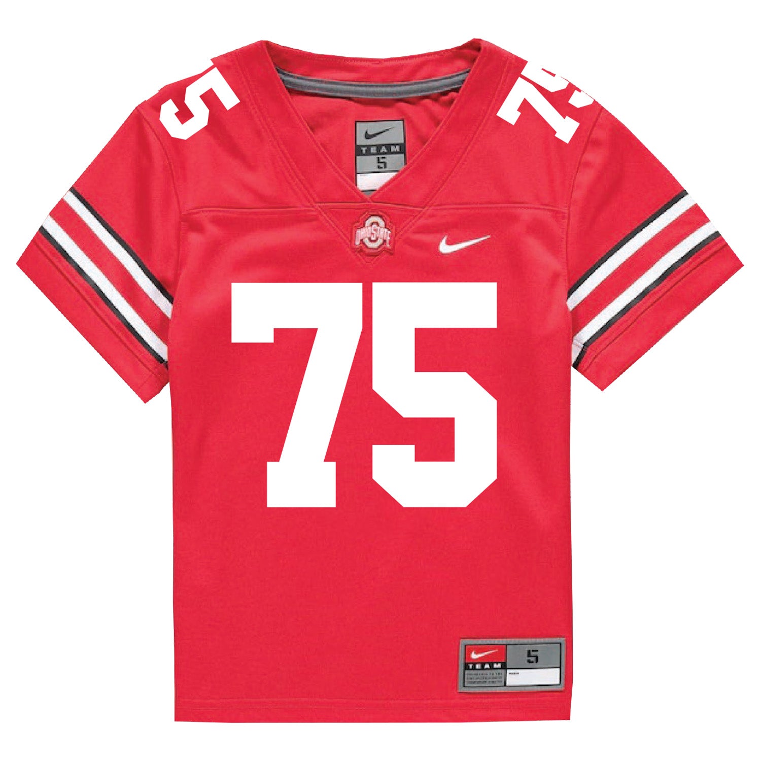 Nike Ohio State大学 アメフト ゲームシャツ XXL Ohio State Buckeyes Nike #75 Carson Hinzman Student Athlete