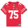 Ohio State Buckeyes Nike #75 Carson Hinzman Student Athlete Scarlet Football Jersey - In Scarlet - Front View