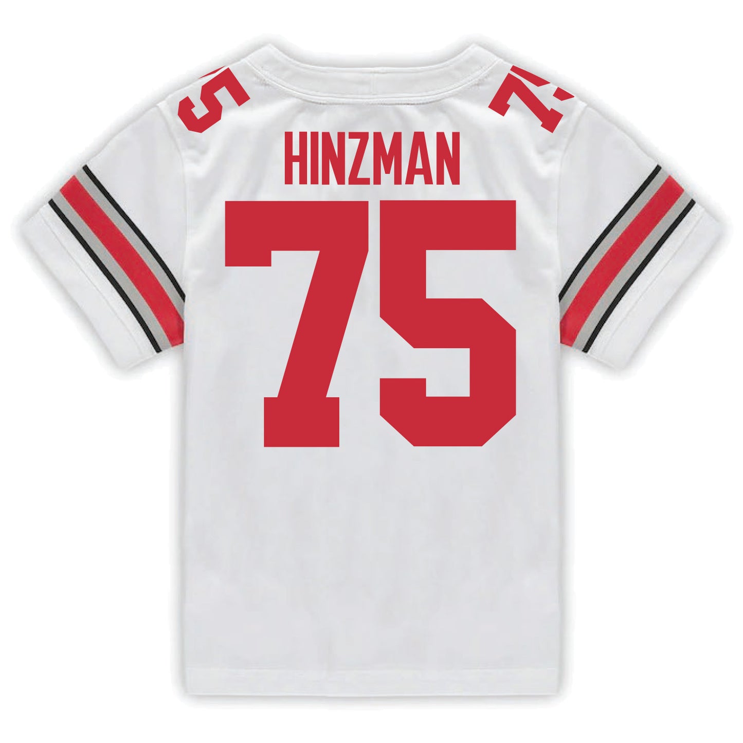 Ohio State Buckeyes Nike #75 Carson Hinzman Student Athlete White Football Jersey - In White - Back View